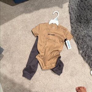 Carter's Brown and Gray Kids Bodysuit